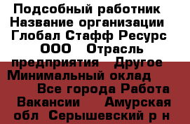 Подсобный работник › Название организации ­ Глобал Стафф Ресурс, ООО › Отрасль предприятия ­ Другое › Минимальный оклад ­ 48 000 - Все города Работа » Вакансии   . Амурская обл.,Серышевский р-н